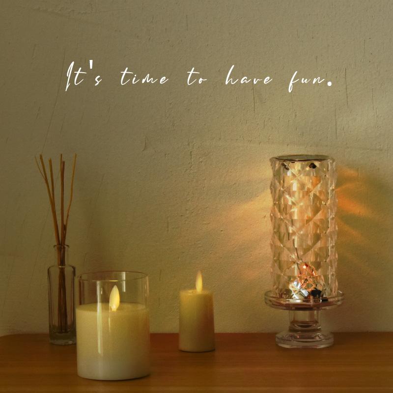 大河商事 LED クリスタルライト リモコン付き 10段階調光 16色