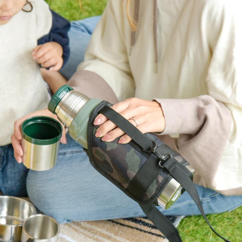 水筒カバー 1L 水筒ケース ショルダー ボトルホルダー 肩掛け 子供 大人 1000ml 800ml ペットボトルホルダー 水筒ホルダー マイボトルカバー 保冷 保温|kurashikan|05