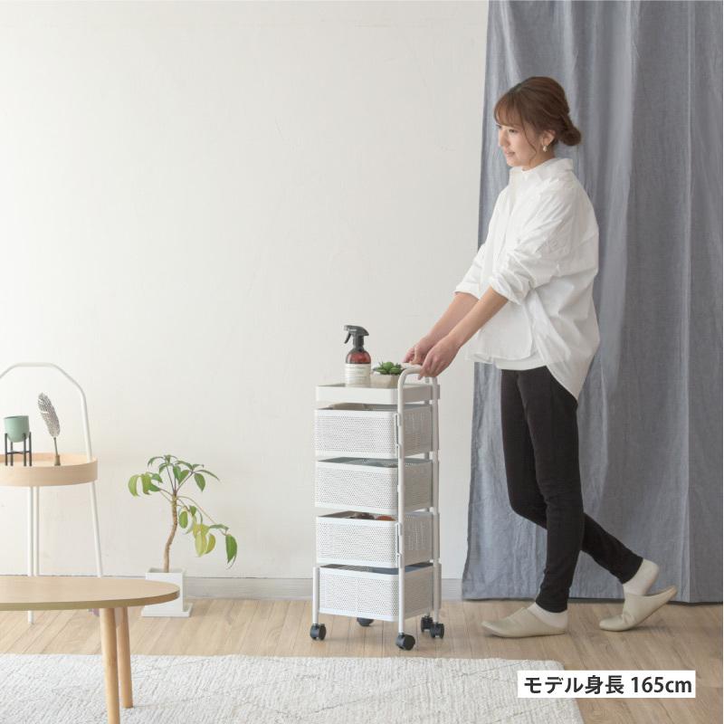 MONOWA キッチンワゴン キャスター付き おしゃれ 4段 収納ワゴン MONOWA キッチンワゴン キャスター付き おしゃれ 4段 収納ワゴン