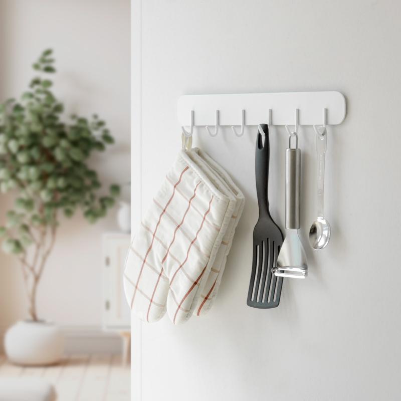 MONOWA キッチンツールフック 強力 マグネット 6連 フック マグネット