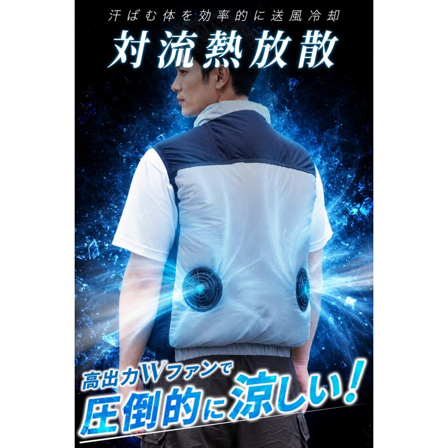空調作業服 ファン付きベスト 30V 空調ベスト 20000mAh バッテリー