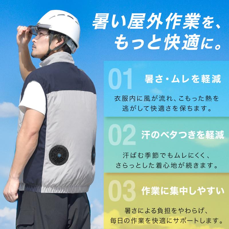 ファン付き空調ジャケット 20000mAhバッテリー付 熱中症対策 釣り現場作業 空調作業服 ファン付きベスト 30V 空調ベスト 20000mAh バッテリー