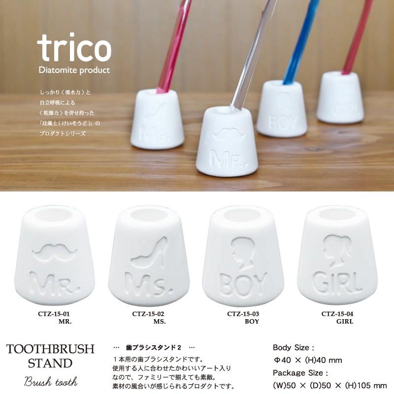 Trico 珪藻土 歯ブラシスタンド 歯ブラシ立て 1本用 吸水力 乾燥力 おしゃれ かわいい 洗面所 スタンド 衛生的 ファミリー 引越し祝い 新築祝い Nol Ctz 15 E One イーワン暮らし館 通販 Yahoo ショッピング