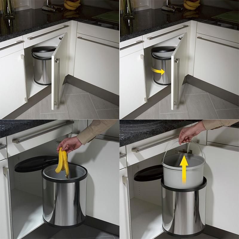 Hailo（ハイロ） コンパクトボックスM ゴミ箱 15L ステンレス ドイツ製