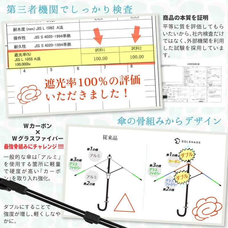 日傘 折りたたみ 完全遮光 solshade 晴雨兼用 軽量 UVカット 100%遮光 遮熱 折りたたみ日傘 おしゃれ かわいい レディース 母の日 ギフト プレゼント|kurashikan|08