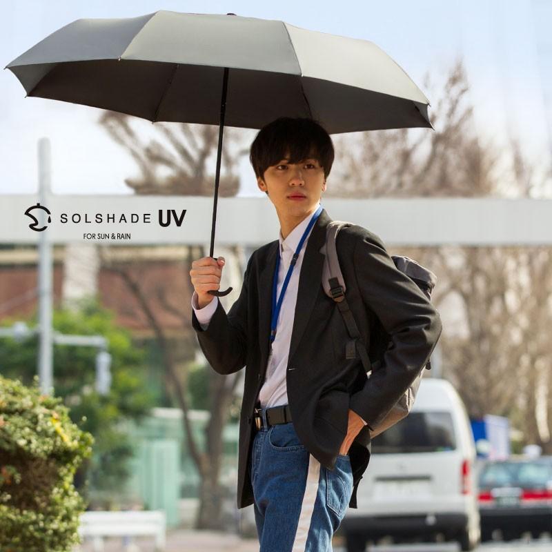 日傘 折りたたみ傘 Solshade メンズ 晴雨兼用 完全遮光 撥水 おしゃれ Uvカット 100 遮光 遮熱 折りたたみ 傘 コンパクト 丈夫 耐風 男性用 グレー Solshade018 E One イーワン暮らし館 通販 Yahoo ショッピング