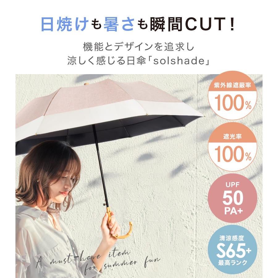 SOLSHADE（ソルシェード） 日傘 完全遮光 折りたたみ 自動OPEN