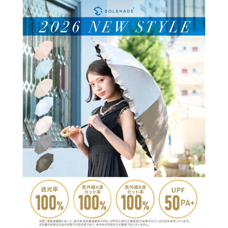 SOLSHADE（ソルシェード） 日傘 完全遮光 折りたたみ 晴雨兼用