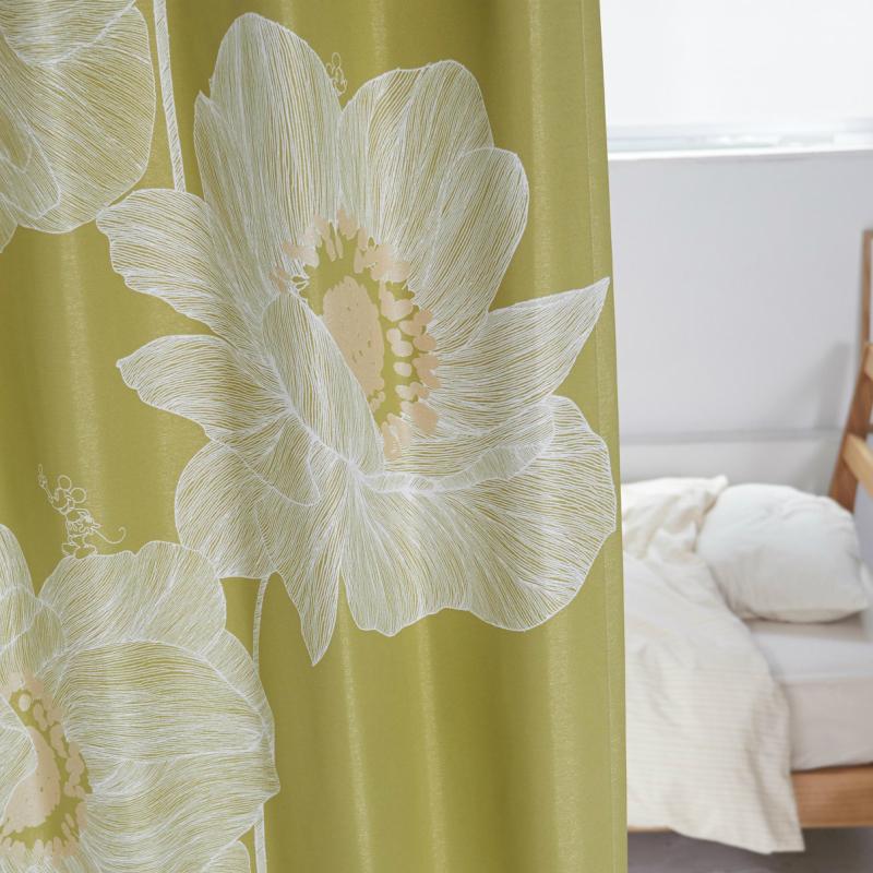 スミノエ ディズニー ミッキー オオキイアネモネ 既製カーテン