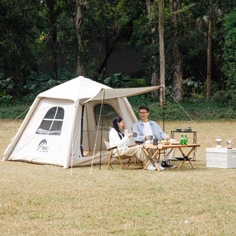 【設営簡単】インフレータブルテント　4人用　エアーテント　M.W.M エアーテント 4人用 電動ポンプ付き 空気を入れるだけ 簡単設営 幅230