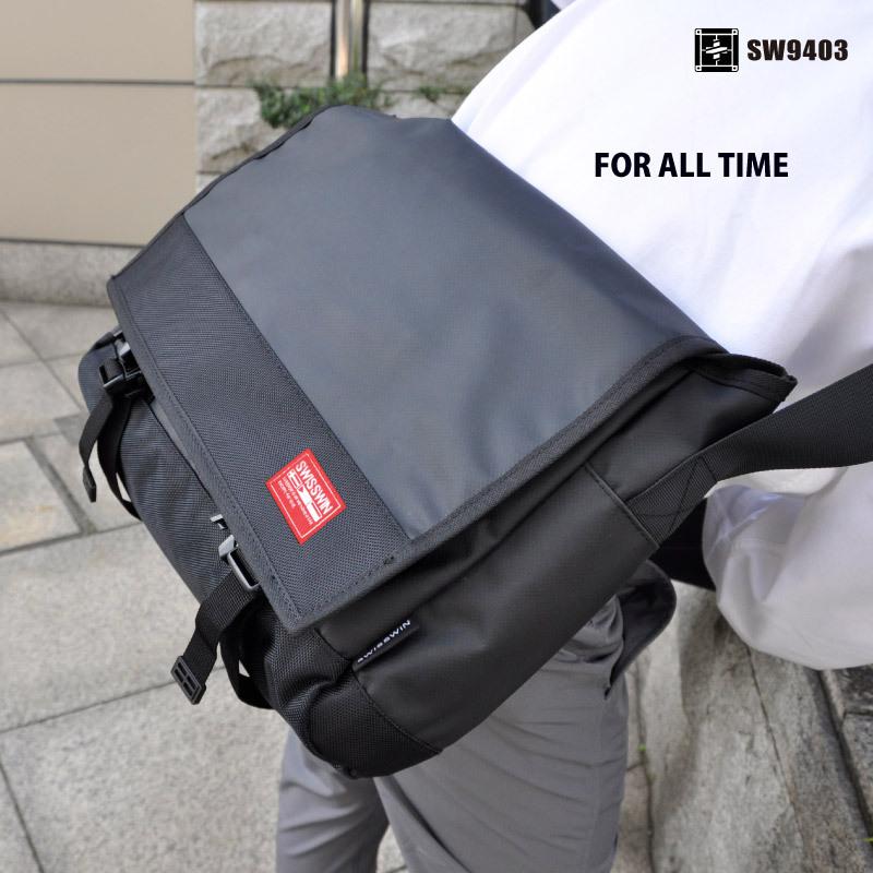 SWISSWIN スイスウィン メッセンジャーバッグ a4 大容量 メンズ 撥水