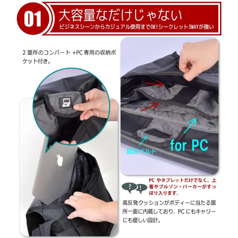 SWISSWIN スイスウィン メッセンジャーバッグ a4 大容量 メンズ 撥水