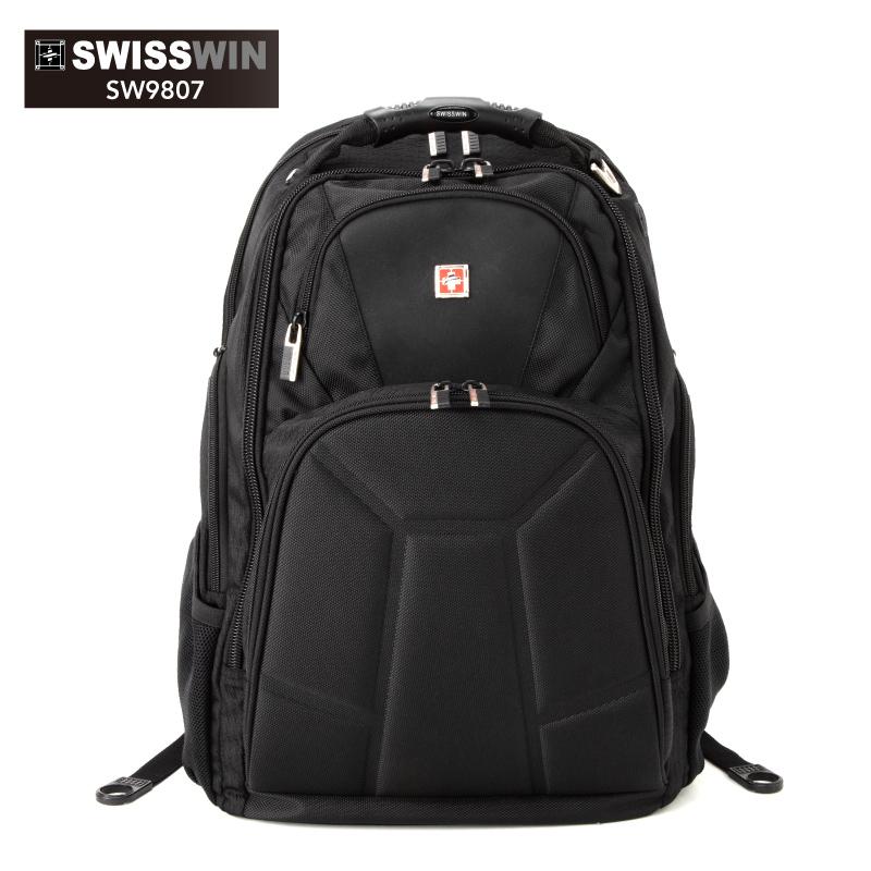SWISSWIN スイスウィン リュックサック 大容量 36L リュック ブラック 通勤 通学 バックパック 旅行 出張 アウトドア バッグ おしゃれ  バッグ