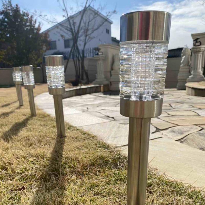 トレードワン ソーラーガーデングラスライト 8本セット クリスタル