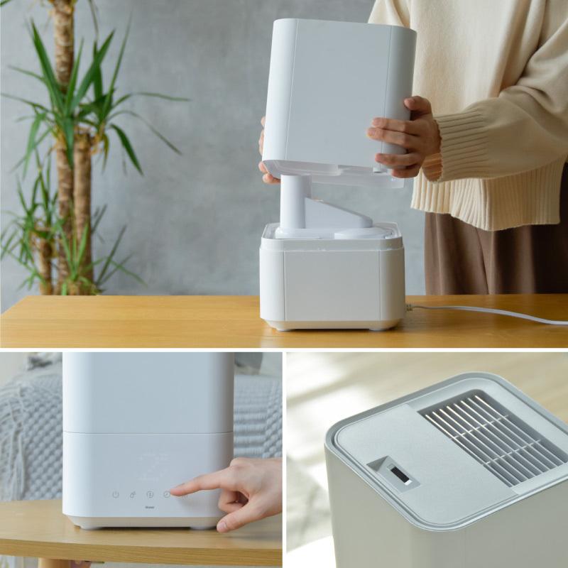 81*極美品✨加湿器 大容量 5L 超音波式 上部給水 静音 リモコン付 省エネ ハイブリッド加湿器 超音波式 大容量 5L 最大加湿量約560ml/h 最大対応
