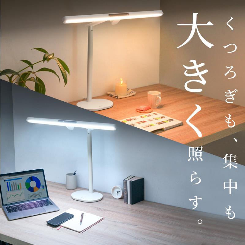 Wasser（大河商事） デスクライト led 目に優しい 幅60cm ワイド 5段階 