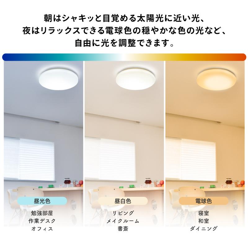 シーリングライト led 8畳 リモコン付き 10段階調光 10段階調色 4300lm 天井照明 照明器具 節電 省エネ 常夜灯 リビング 寝室 和室 洋室 インテリア照明｜kurashikan｜04