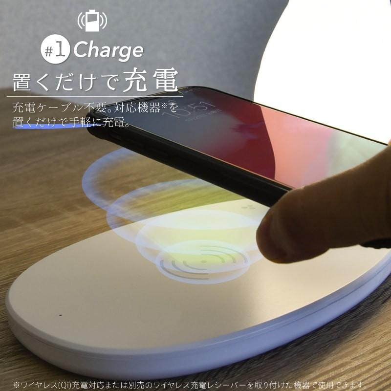Wasser（大河商事） LED インテリアライト ワイヤレス充電 Qi充電 調光