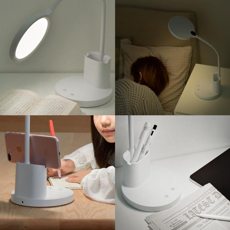 Wasser（大河商事） LED デスクライト 充電式 ペン立て 調光 調色 多重