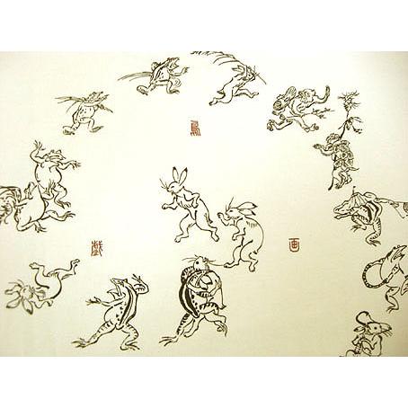 鳥獣戯画うずまき 和柄半袖Tシャツ カットソー メンズ オシャレ 鳥獣戯画うずまき 和柄半袖Tシャツ カットソー メンズ オシャレ