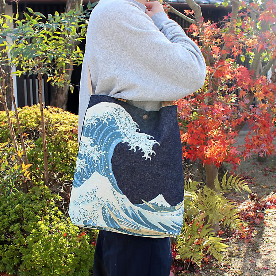 2wayトートバッグ 日本製 デニム 手提げバッグ 和柄 鳥獣戯画 猫 オシャレ便利 トート ショルダー Kdb317 倉敷屋 通販 Yahoo ショッピング