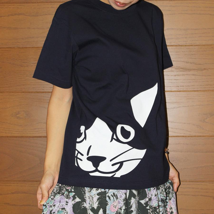 M062【新品未開封】星たぬきボーダーTシャツ 半袖 ネイビー×白 白猫 M062【新品未開封】星たぬきボーダーTシャツ 半袖 ネイビー×白 白猫