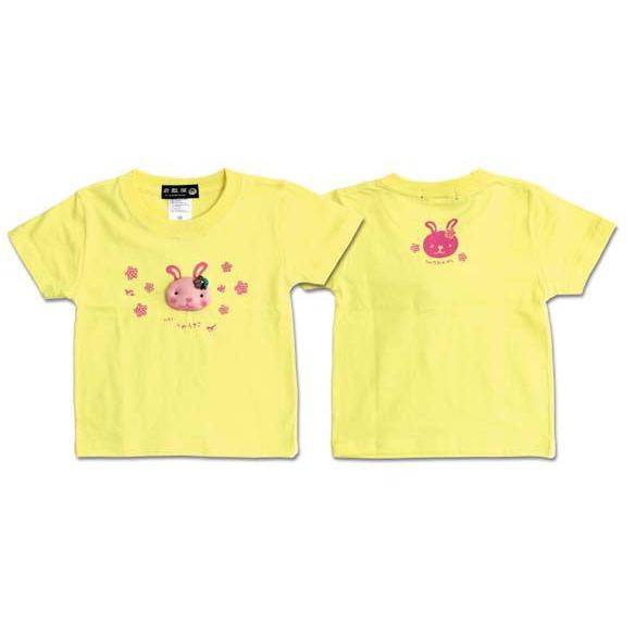 キッズ面白Tシャツ カットソー 半袖 うめうさこ 子供 綿100% うさぎ兎