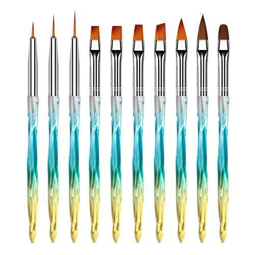人気カラーの ネイルアート Muncvy ジェルネイルブラシ Muncvy 10本セット グラデーション アクリル絵の具 ネイルアートブラシ ジェル 筆 3dネイルブラシセット ネイル 用品 Www Threeriversofs Com