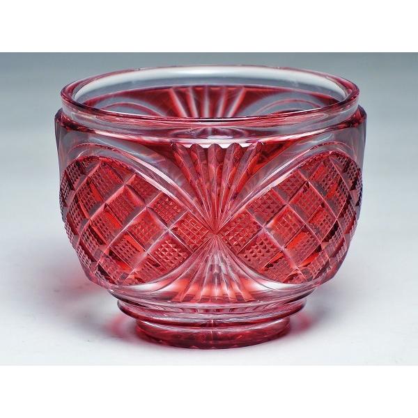 供え島津薩摩切子 小付鉢 金赤 食器、グラス、カトラリー | marketex