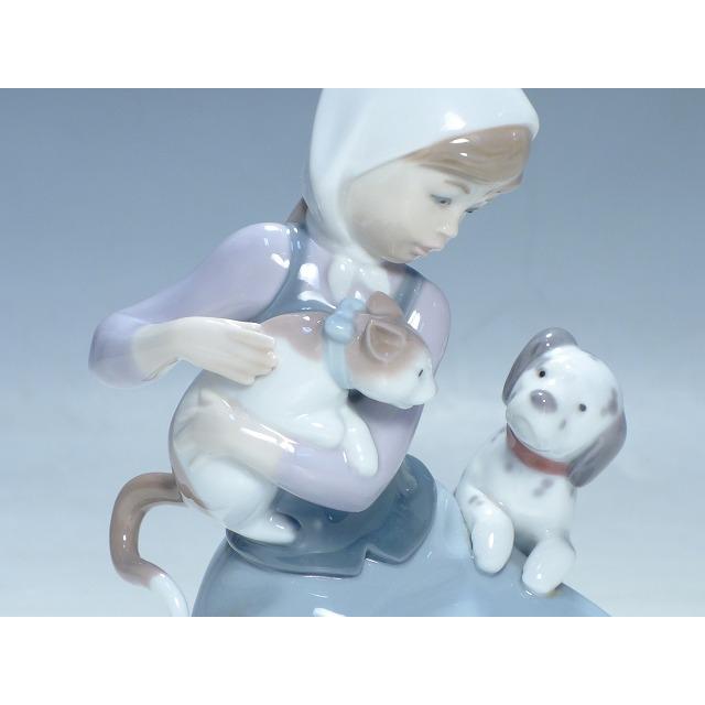 リヤドロ人形 LLADRO 少女と猫と犬 小さないたずらっ子 Little Friskies 置物｜kurashinokura｜05