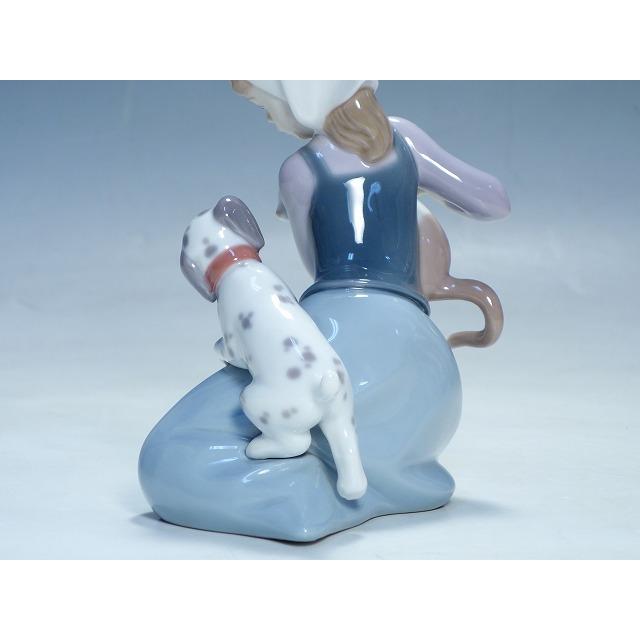 リヤドロ人形 LLADRO 少女と猫と犬 小さないたずらっ子 Little Friskies 置物｜kurashinokura｜07