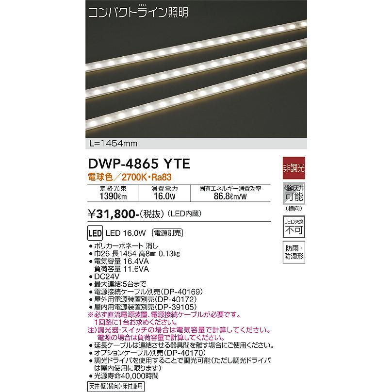 大光電機 屋外灯 その他屋外灯 DWP-4865YTE （専用電源装置・電源ケーブル必要） LED≪即日発送対応可能 在庫確認必要≫ 宅配便不可_1