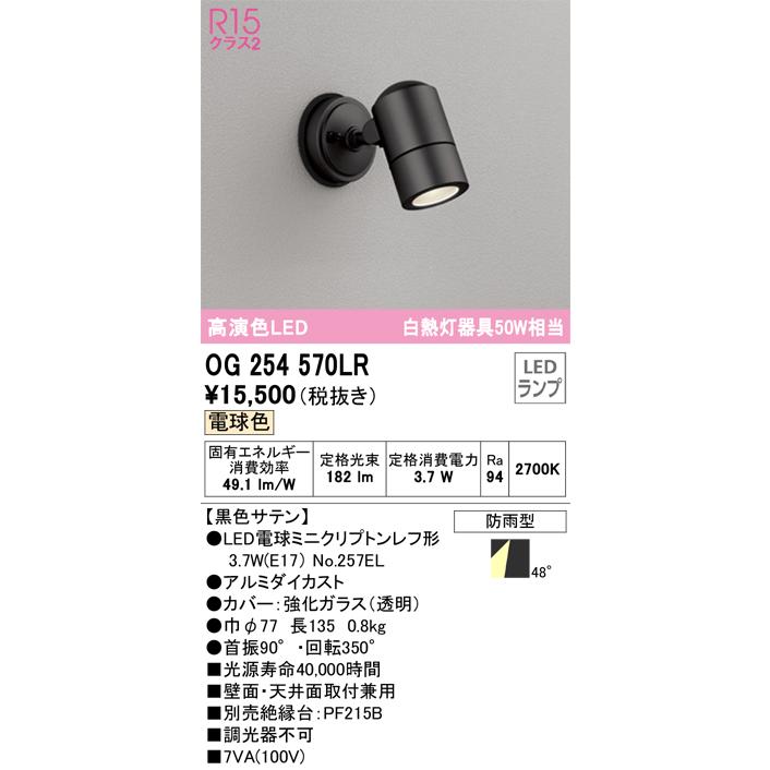 ODELIC オーデリック照明器具 屋外灯 スポットライト OG254570LR 