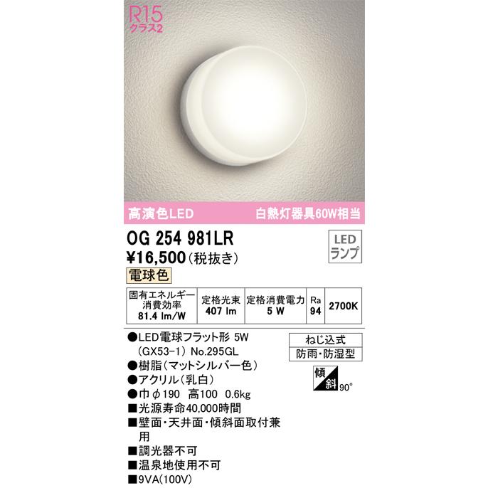 ODELIC（オーデリック） オーデリック照明器具 ポーチライト 軒下使用