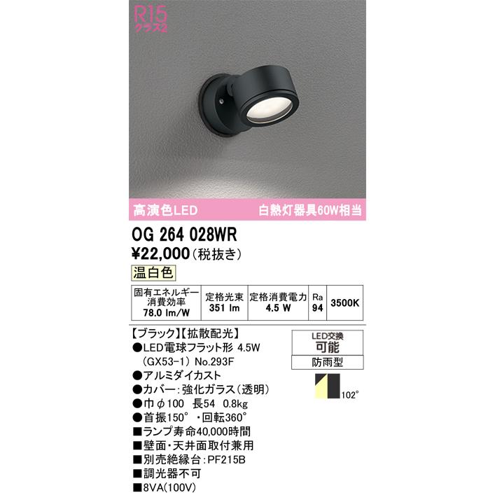 オーデリック LEDスポットライトL別売 OG264068 【楽天市場