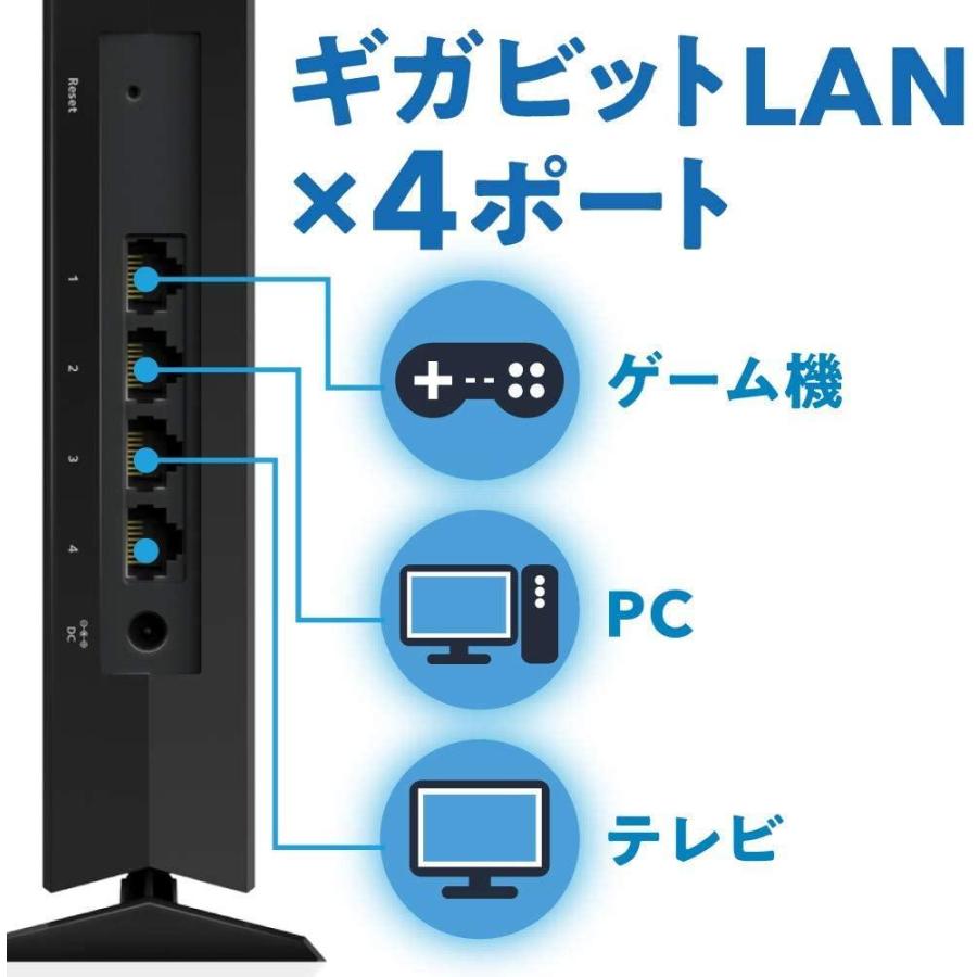 NETGEAR WiFi6 メッシュWiFi 中継機 無線LAN AX1800【Nintendo Switch 
