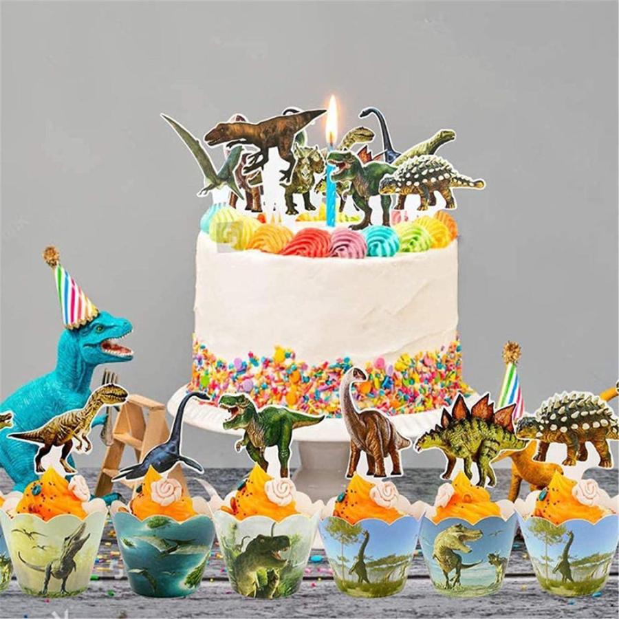 ケーキトッパー カップケーキラッパー 恐竜 カップケーキトッパー ケーキデコレーション 飾り付け 子供 男の子 誕生日 ハロウィン クリスマス パー Gys 暮らしのストア 通販 Yahoo ショッピング