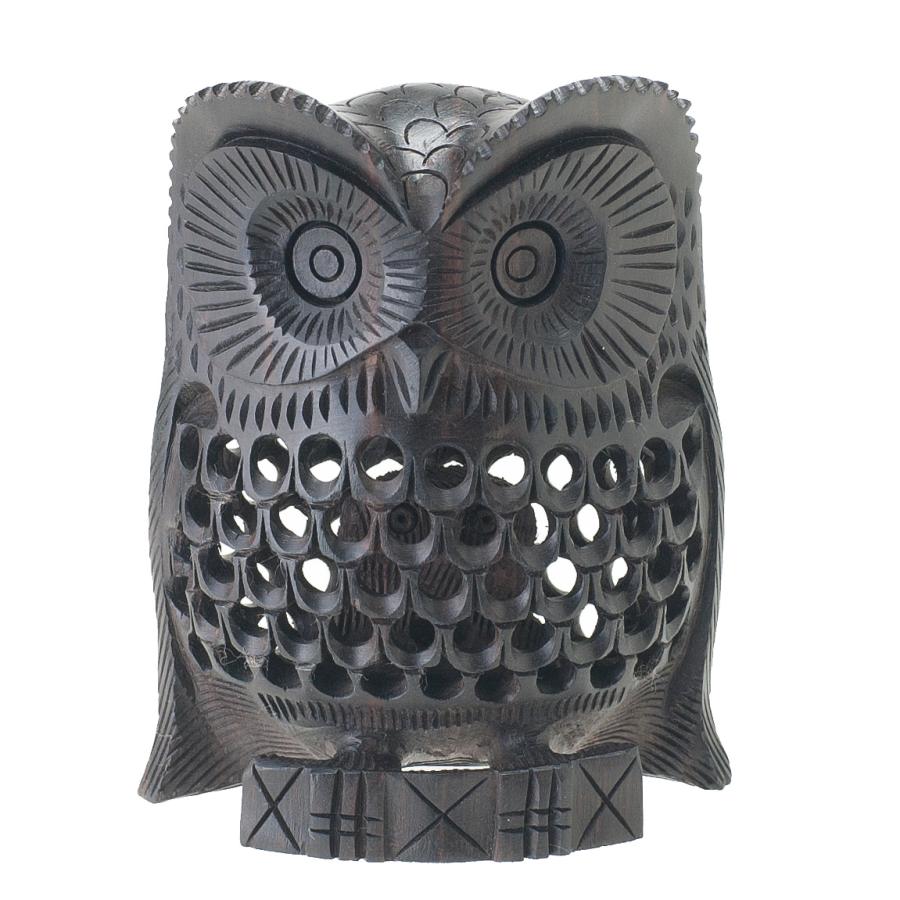 フクロウ　印鑑　印材　インド　白檀　木彫り　置物 0000000389683_8NwBzaa.jpg