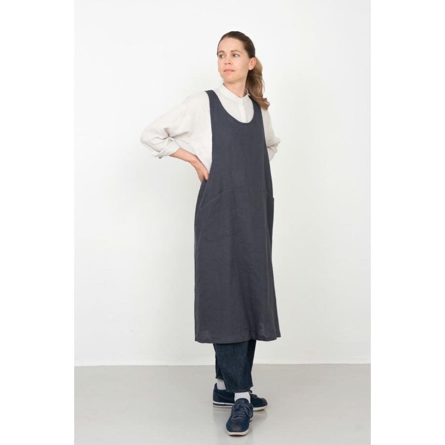 fog linen work フォグリネンワーク リネン オーバーエプロン 麻 fog linen work フォグリネンワーク リネン オーバーエプロン 麻