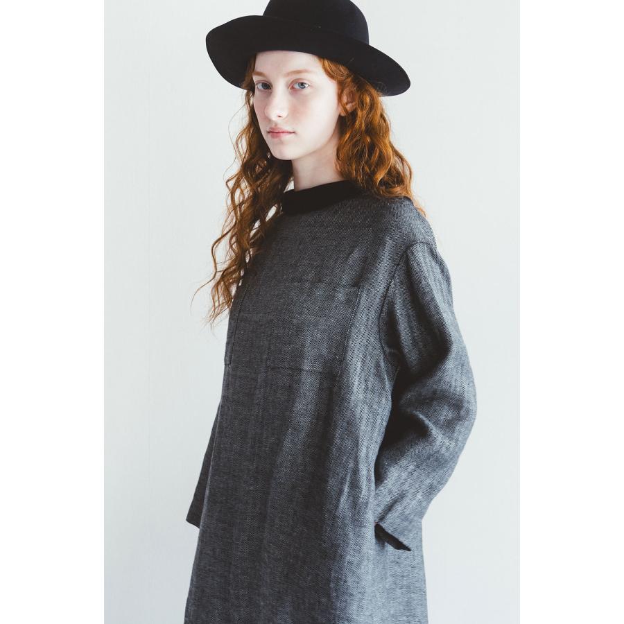 fog linen work フォグリネンワーク ユア ワンピース グレー 