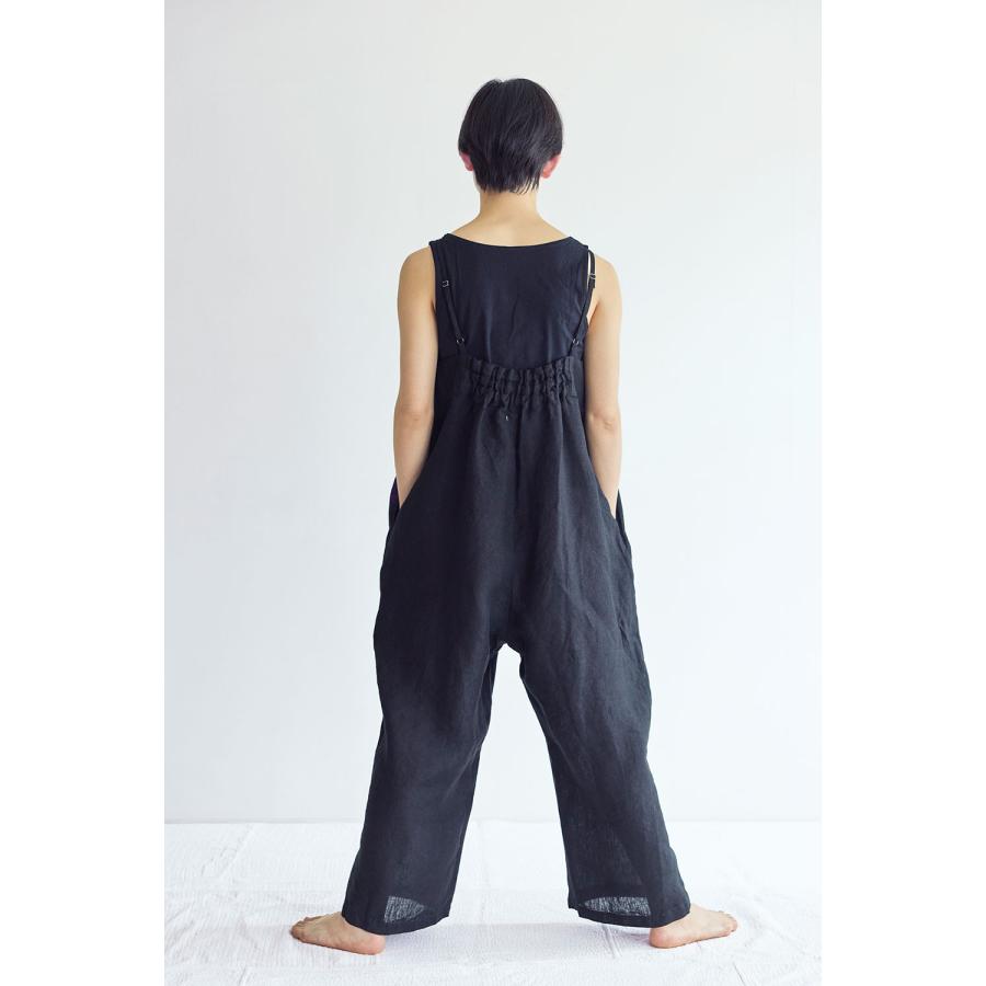 fog linen work（フォグリネンワーク） ラナ サロペット ブラック