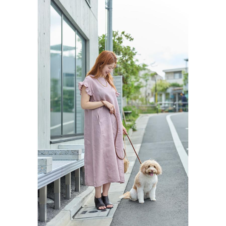 fog linen work（フォグリネンワーク） サリー ワンピース ローズ 半袖