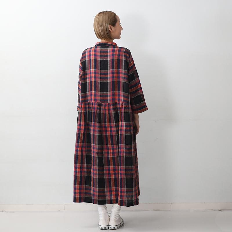 新品　ICHI Antiquités⭐︎リネンロングワンピース ichi antique's ブラック黒 リネン ロングワンピース