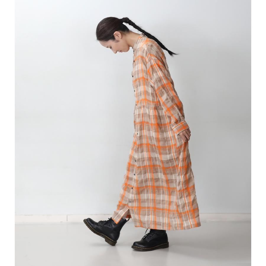 ICHI Antiquites イチ アンティークス タータンチェックドレス 長袖