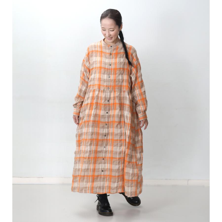 ICHI Antiquites イチ アンティークス タータンチェックドレス 長袖