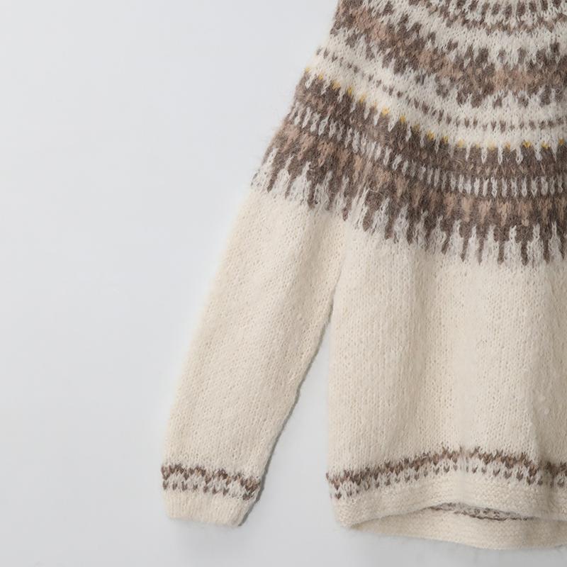 ICHI Antiquites イチアンティークス ペルーハンドニットプルオーバー