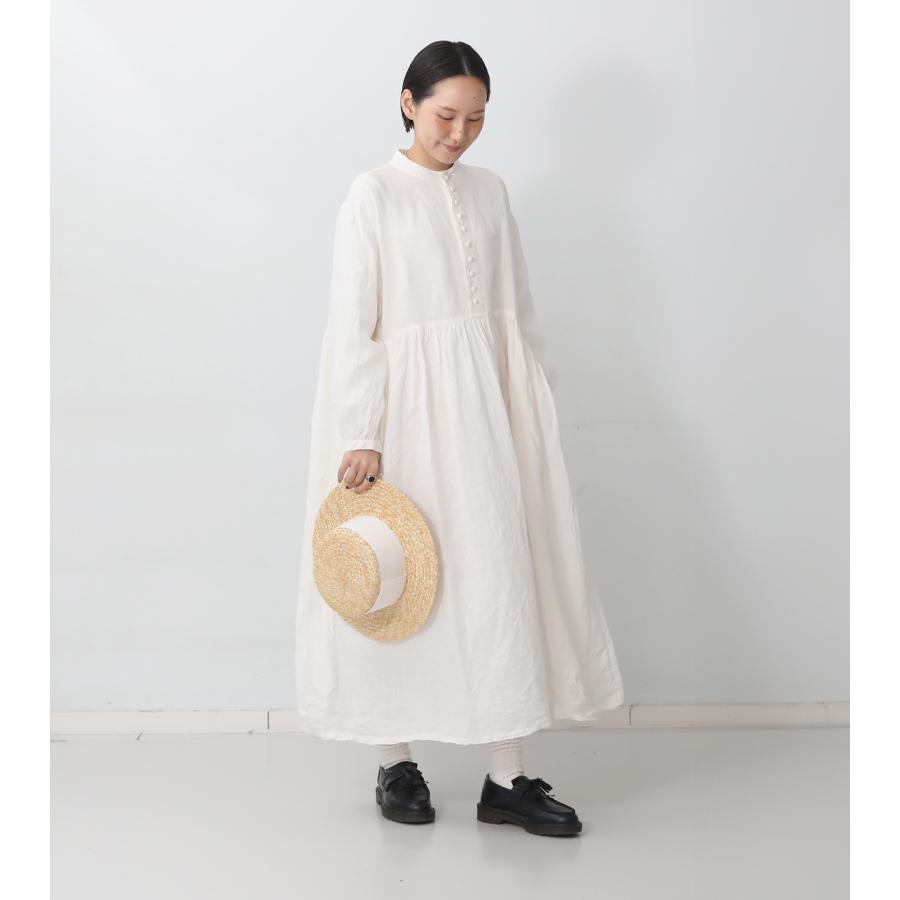 ICHI Antiquites イチアンティークス フレンチリネンドレス ホワイト