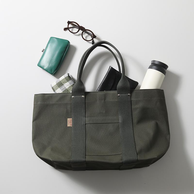 松野屋 スレッドライン ヘビーキャンバス帆布バッグアーミーグリーン L 全色取扱い 松野屋 スレッドライン ヘビーキャンバストート Lサイズ