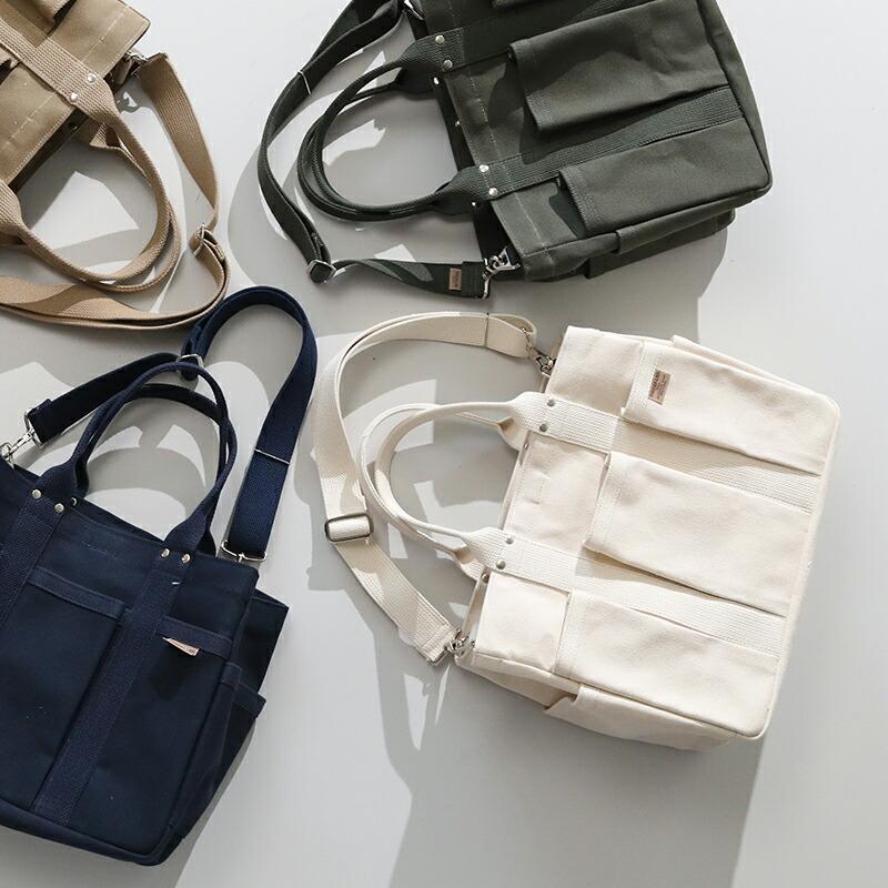 松野屋 6号帆布 7Pツールトートショルダー付 S THREAD-LINE 帆布