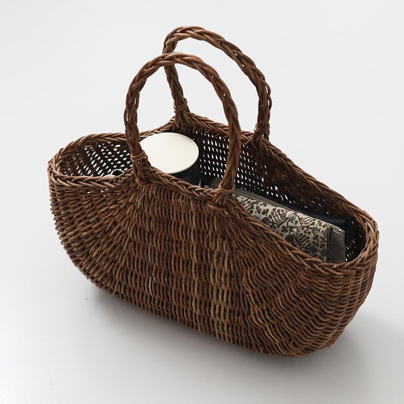 松野屋 あけび 織編 手提げかご かごバッグ 小 あけびかご 和装 浴衣